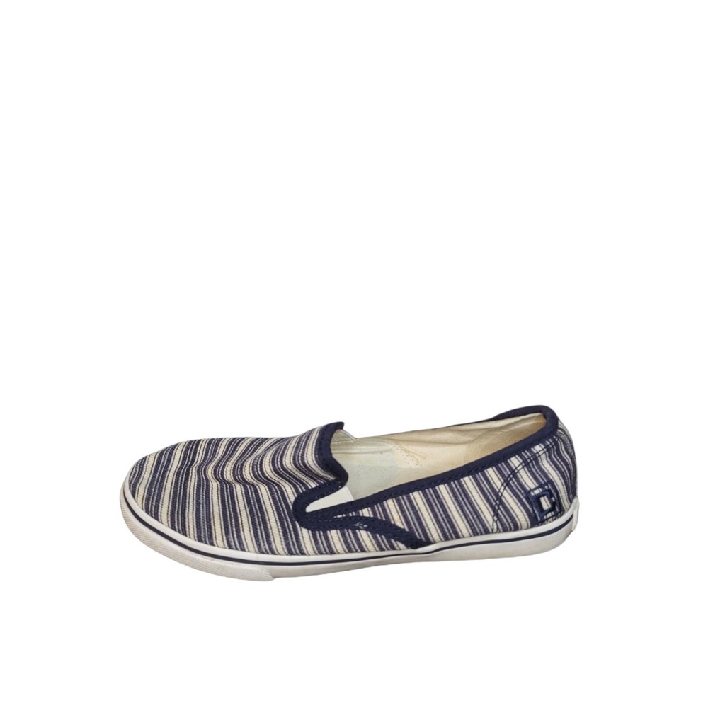 Chaps Shoes‎ Womens 7.5 Slip On Striped Canvas Casual Boho Low Top Sneakers Flat